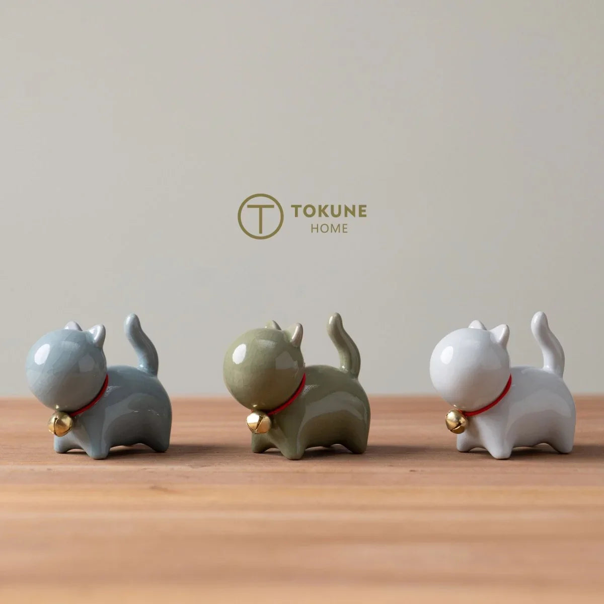 上品な陶器猫置物セット｜癒しのインテリアアイテム – Tokune home