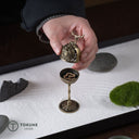 鹿モチーフの真鍮製高脚香炉 アンティーク調デザイン インセンスホルダー