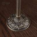 鹿モチーフの真鍮製高脚香炉 アンティーク調デザイン インセンスホルダー