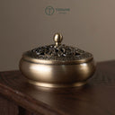 Tokune home 真鍮製 蓋付き香炉 正面画像|和の趣を感じる高級インテリア