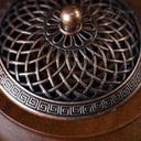 天然木製 蓋付き香炉 渦巻き香対応 高級和風インテリア