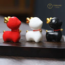 パステルひだまり子鹿＆ノエルベル子鹿 セラミックオブジェ（3体セット）