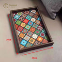 パッチワーク柄トレーを手持ちで角度展示、サービング＆置物用 – TOKUNE HOME