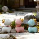 パステルひだまり子鹿＆ノエルベル子鹿 セラミックオブジェ（3体セット）