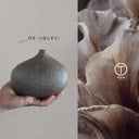 ブラック・ブラウン・ブルーの3色ミニ陶器花瓶セット｜和モダン＆北欧風インテリアに最適