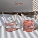 富士山ガラスカップ 3点セット｜桜ピンクの揺らめき