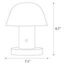 ポータブルマッシュルームランプ USB充電 調光可能 北欧ミニマル（グリーン/レッドブルー