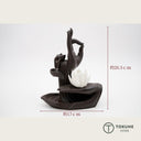 陶磁製佛手蓮花デザイン倒流香炉 コーン香・スティック香対応
