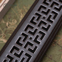 陶磁製長方形透かし彫り香炉 和モダンデザイン 寝かせ式お香立て