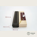 陶磁製長方形透かし彫り香炉 和モダンデザイン 寝かせ式お香立て