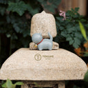 ホワイトの3色が揃った、氷裂紋の小猫陶器置物セット11