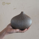 ブラウン陶器ミニ花瓶セット｜北欧風＆和モダン対応