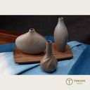 ブラウン陶器ミニ花瓶セット｜北欧風＆和モダン対応