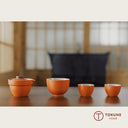 陶質携帯茶器セット 旅行用収納バッグ付き
