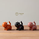 Tokune home 三色の小猫 陶器置物 3点セット 正面画像｜茶席を彩る可愛い和風インテリア