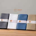 上質なワッフル織り茶巾 ベージュ色アップ｜TOKUNE HOME